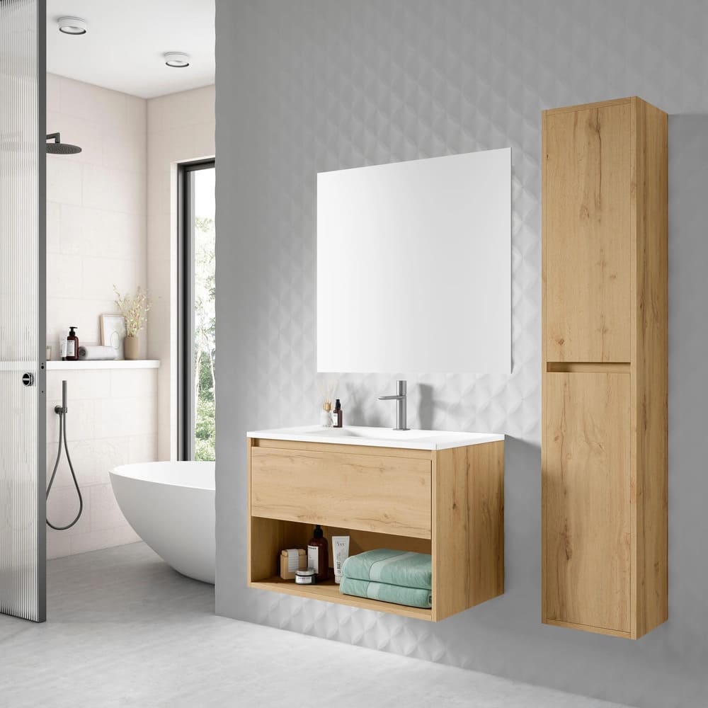 Leroy Merlin Conjunto de baño PUMBA roble 80x45,5 cm