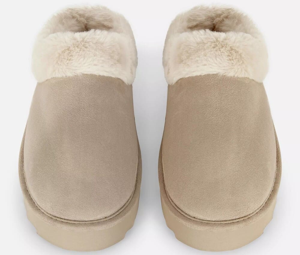 Primark Pantuflas tipo chinela forradas de pelo sintético