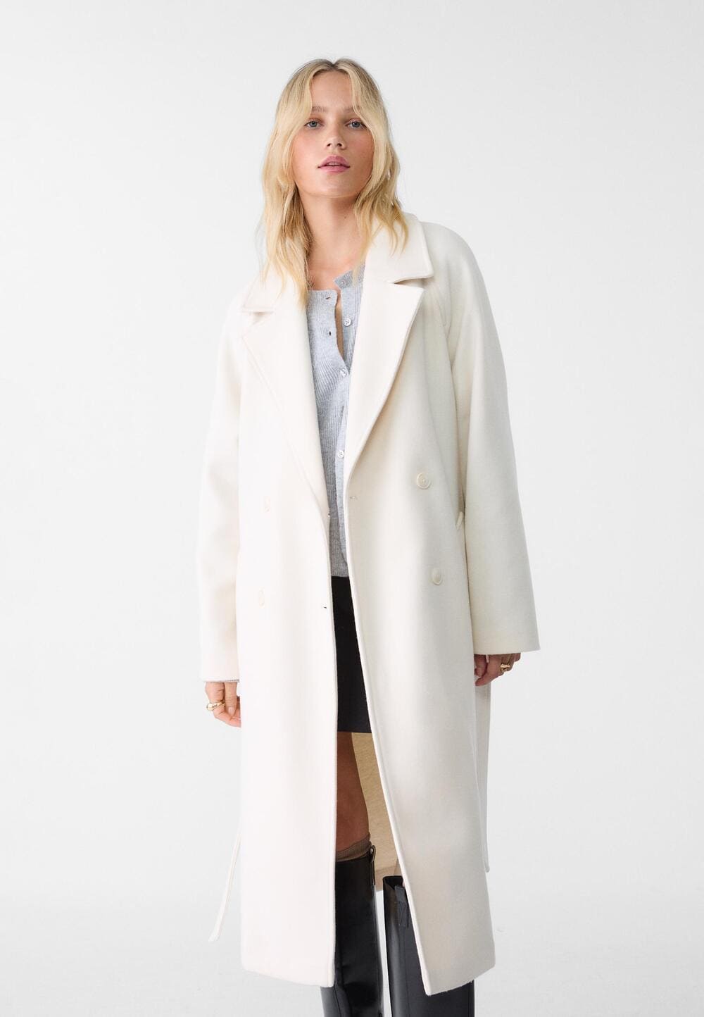 STRADIVARIUS ABRIGO TRENCH TACTO SUAVE