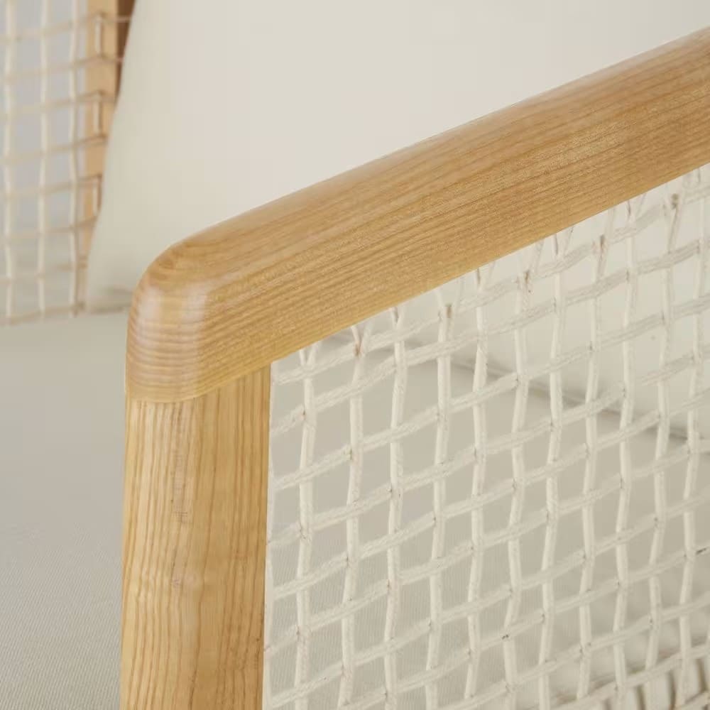 Sillón de madera de fresno y cuerda beige de Maisons Du Monde