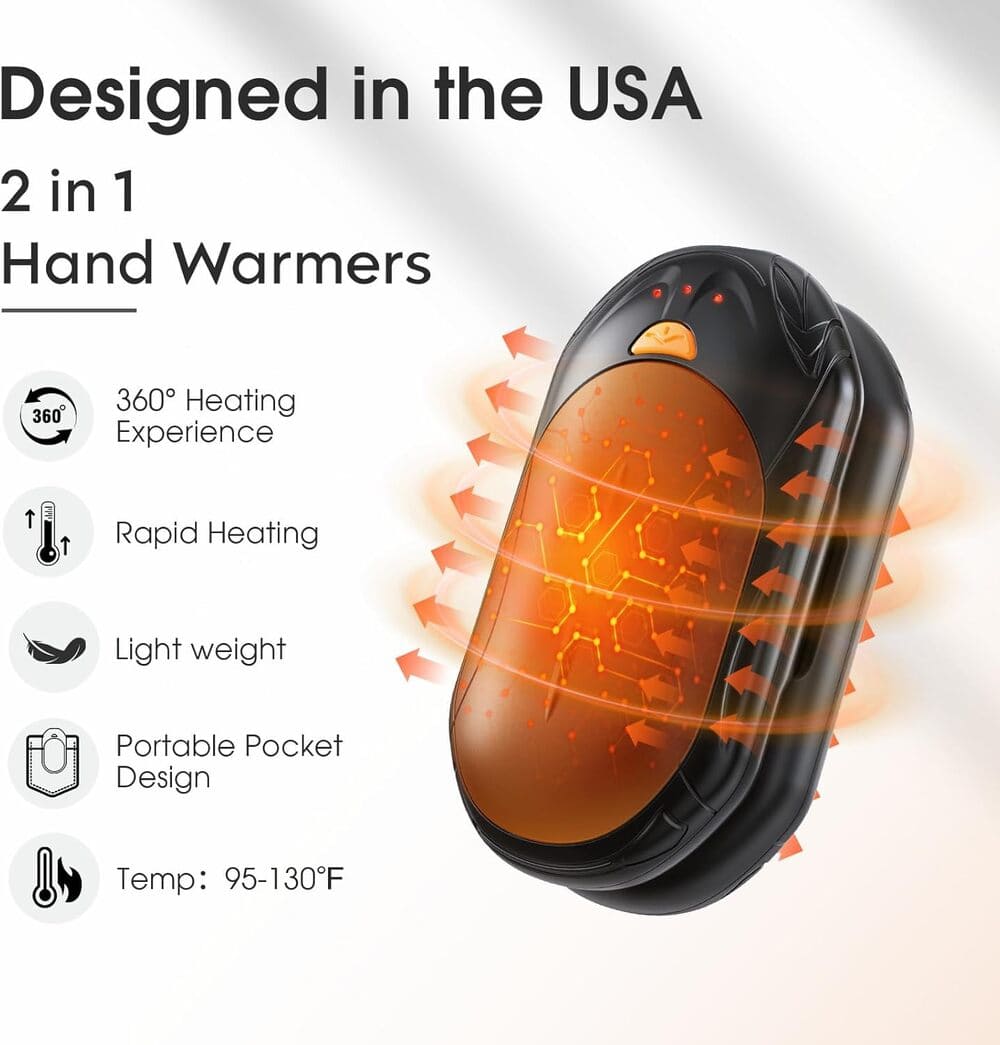 AI Hand Warmers Rechargeable 2 Pack