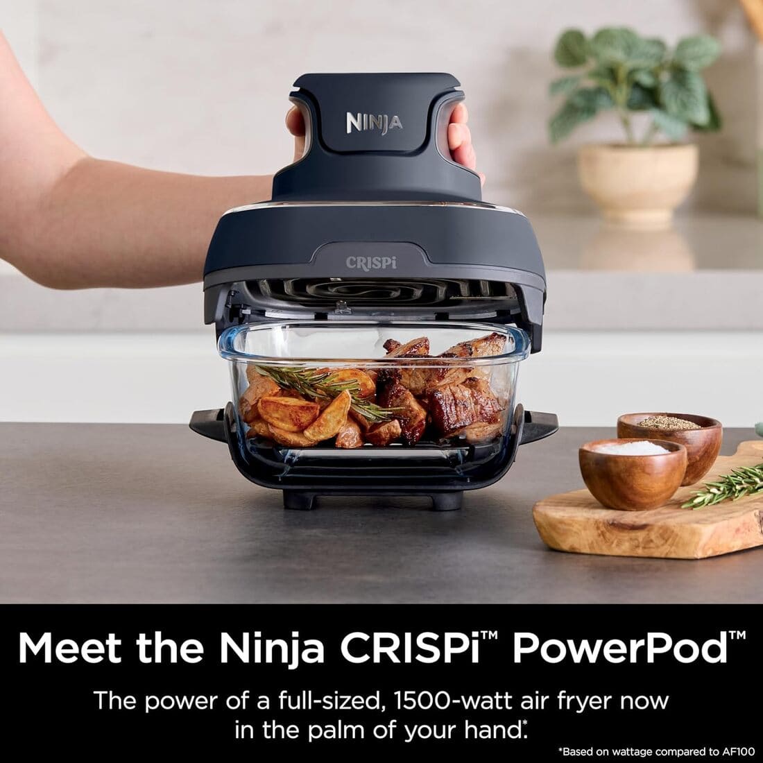 Amazon Ninja Crispi Air Fryer, Microwave, Freezer & Dishwasher Safe