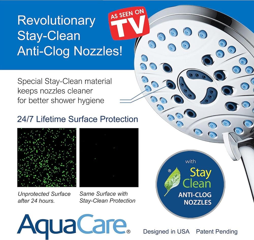 AquaCare High Pressure 8-mode Handheld Shower Head - Anti-clog Nozzles de Amazon