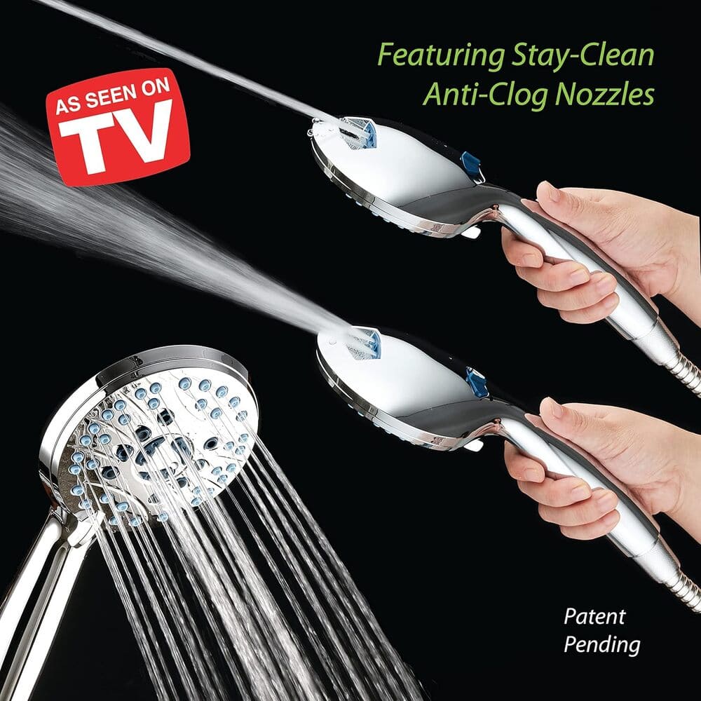 AquaCare High Pressure 8-mode Handheld Shower Head - Anti-clog Nozzles