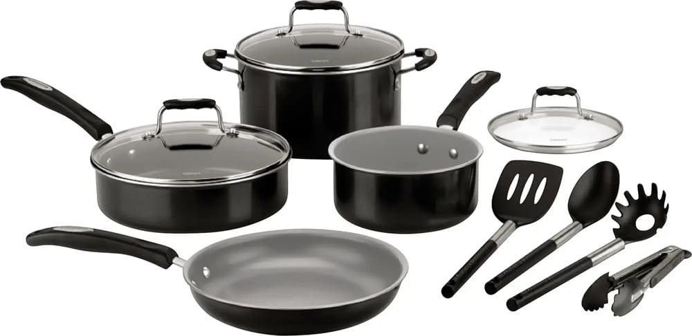 Best Buy Cuisinart - Ceramic Nonstick 11 PC Cookware Set - Black