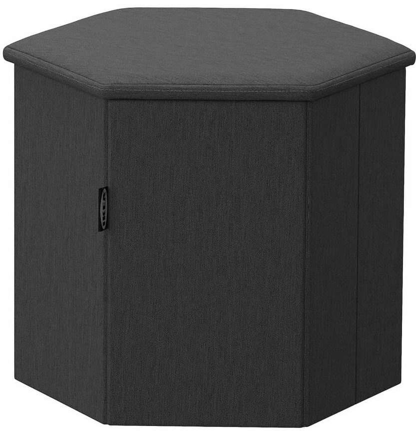 IKEA KJUGE Ottoman with storage, Knisa dark gray