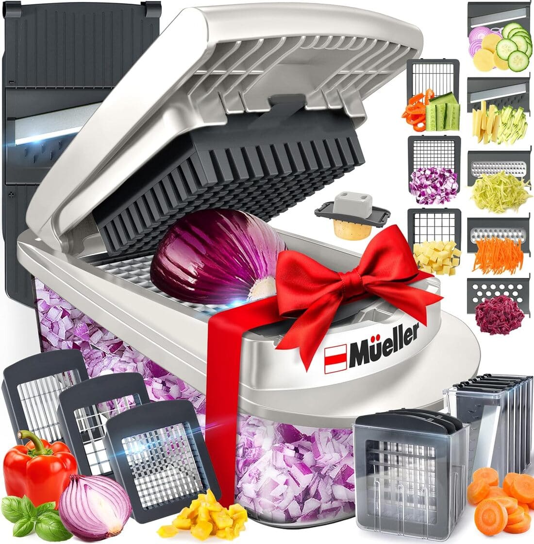 Mueller Pro-Series 10-in-1, 8 Blade Vegetable Chopper