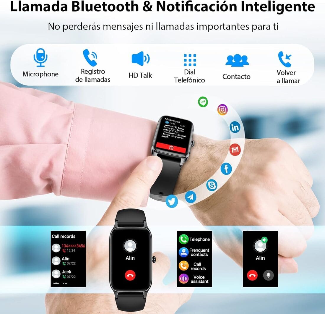 Reloj Inteligente Hombre Mujer con Llamadas