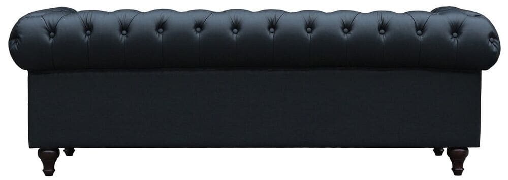 Sofá Chesterfield Aliza 3 Plazas - Negro