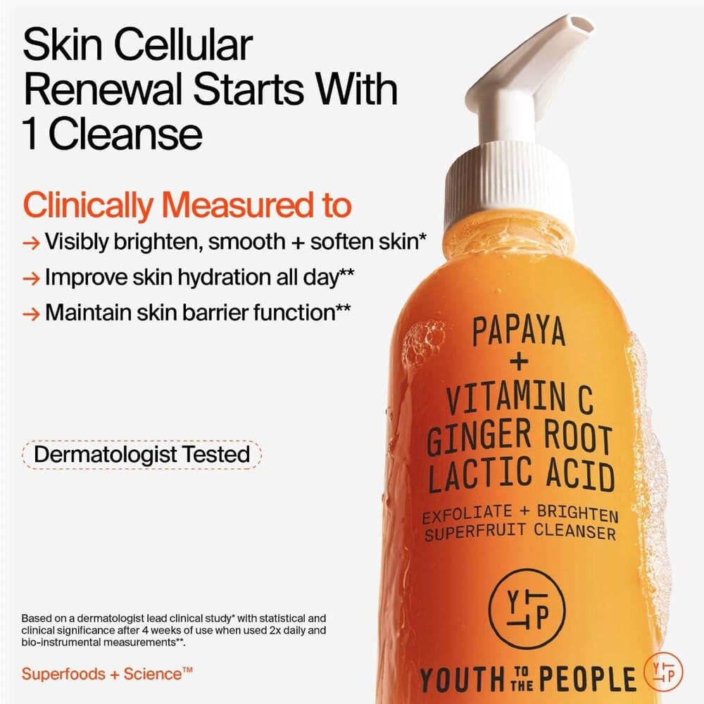 Youth To The People Superfruit Gentle Exfoliating Cleanser with Vitamin C + Papaya