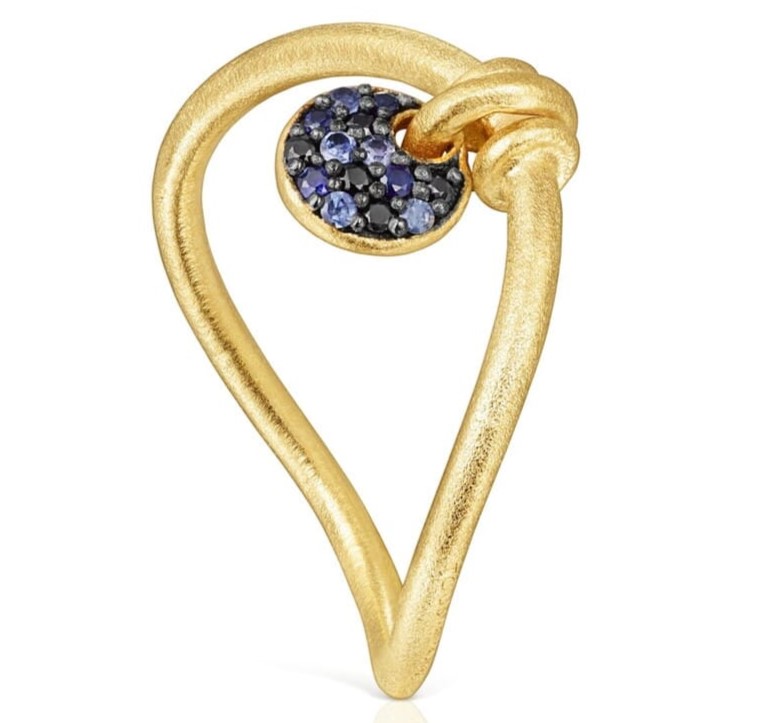 Anillo luna con baño de oro 18 kt