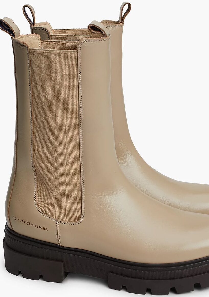 Botas Chelsea de piel con suela dentada de Tommy Hilfiger