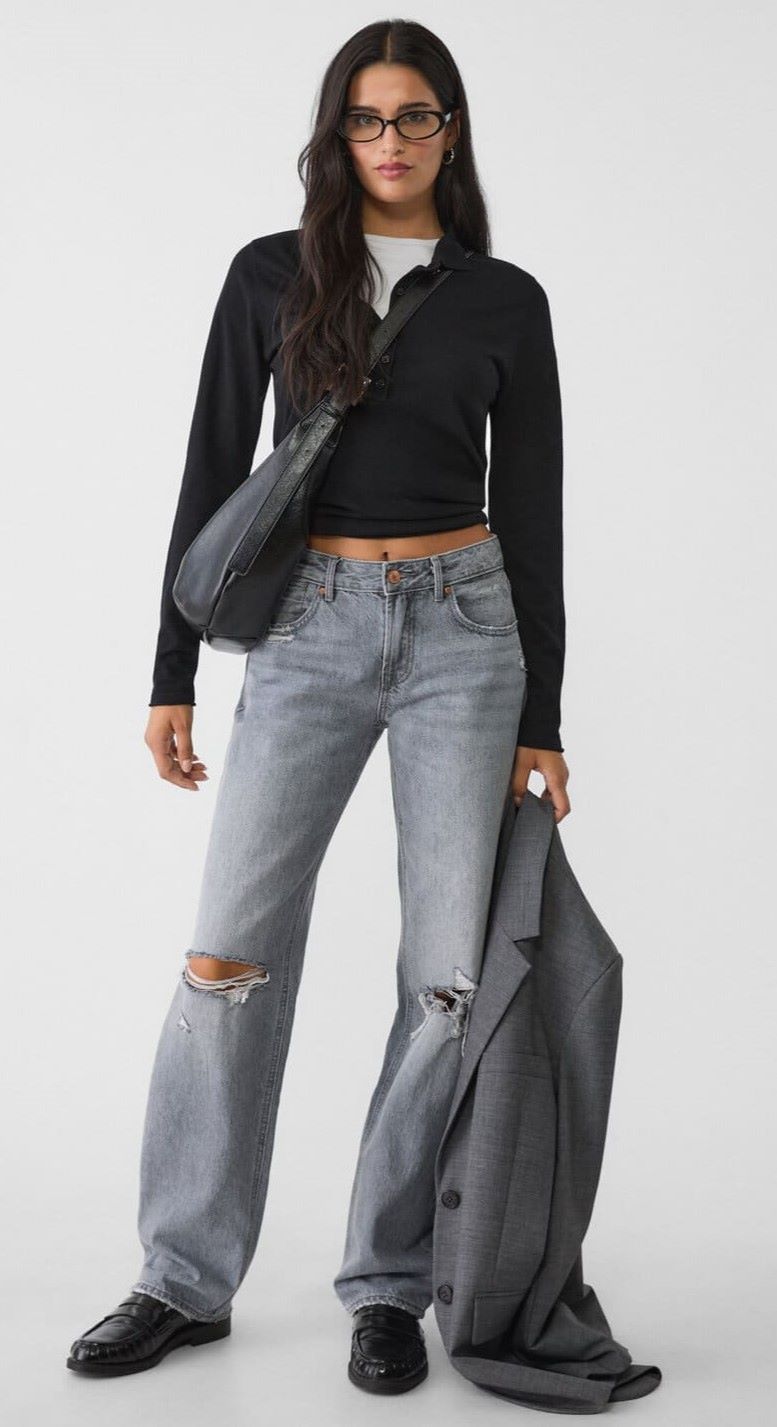 Jeans straight low