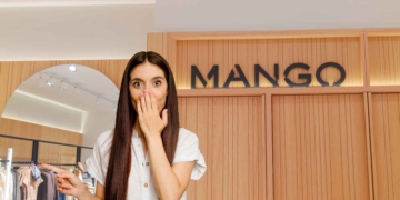 Mango vestido con abertura