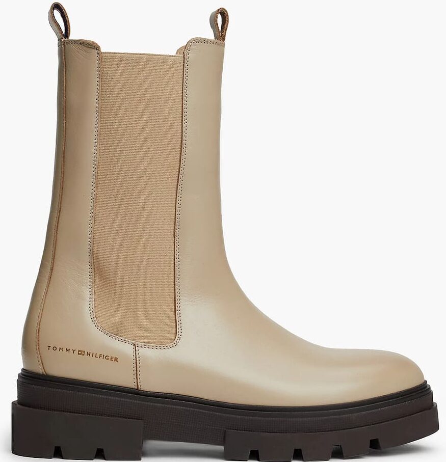 Tommy Hilfiger Botas Chelsea de piel con suela dentada