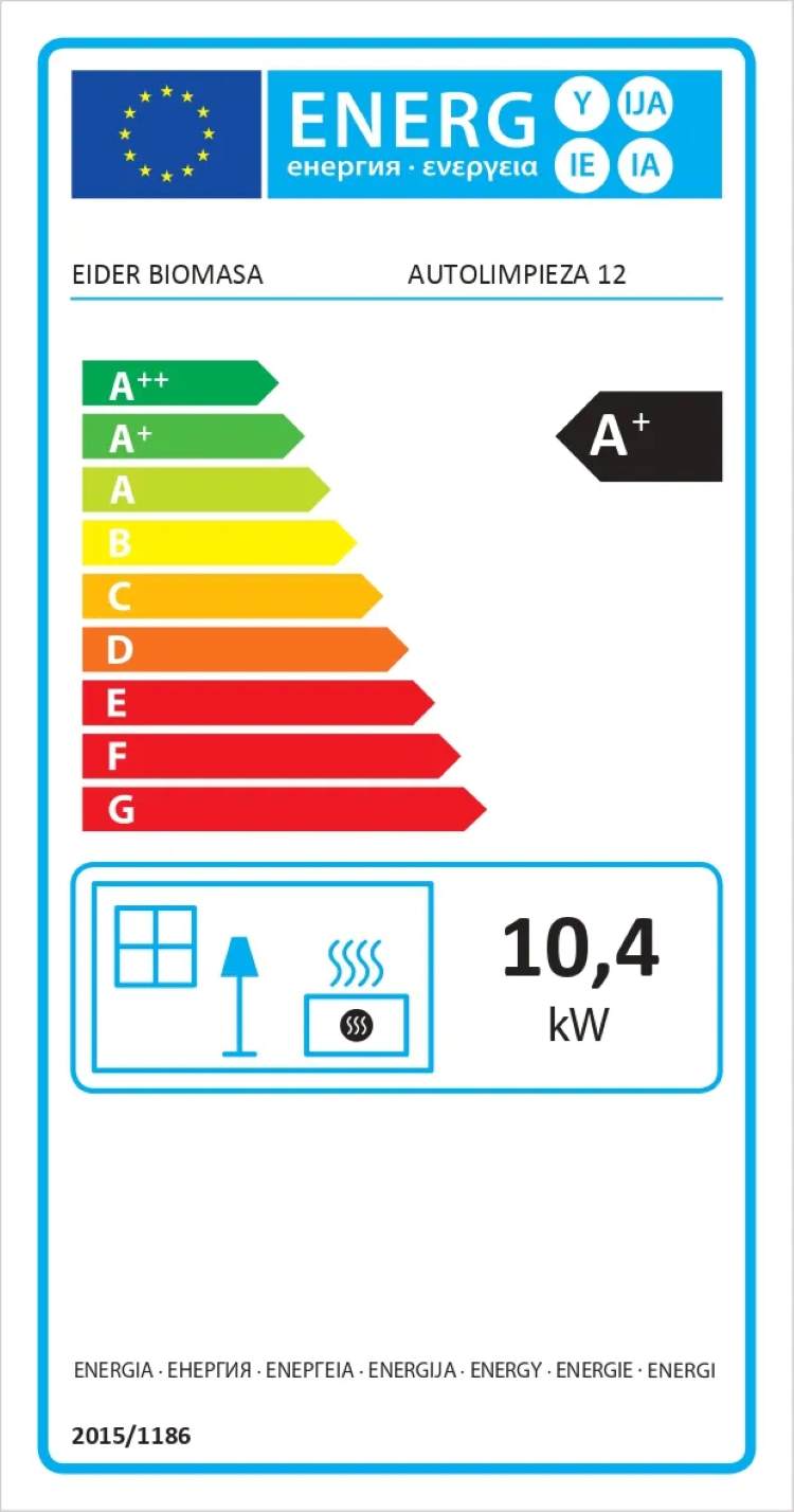 Estufa de pellet ECO LUGO-1 12 kW con autolimpieza blanco de Leroy Merlin