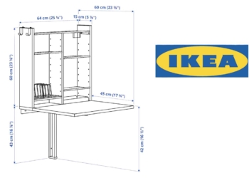Ikea NORBERG mesa abatible pared