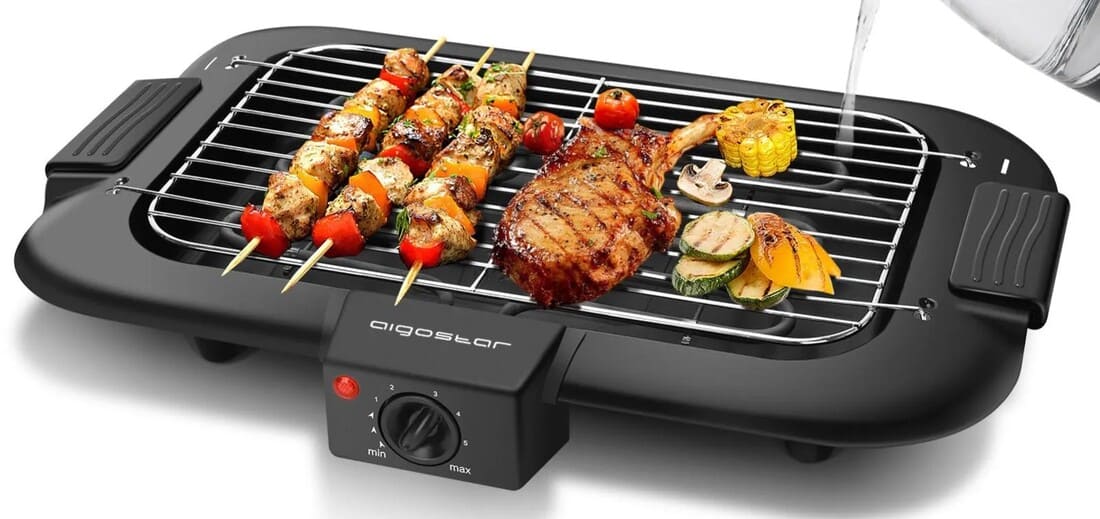 Leroy Merlin Barbacoa Grill eléctrico sin humo, 2000W Aigostar Tasty