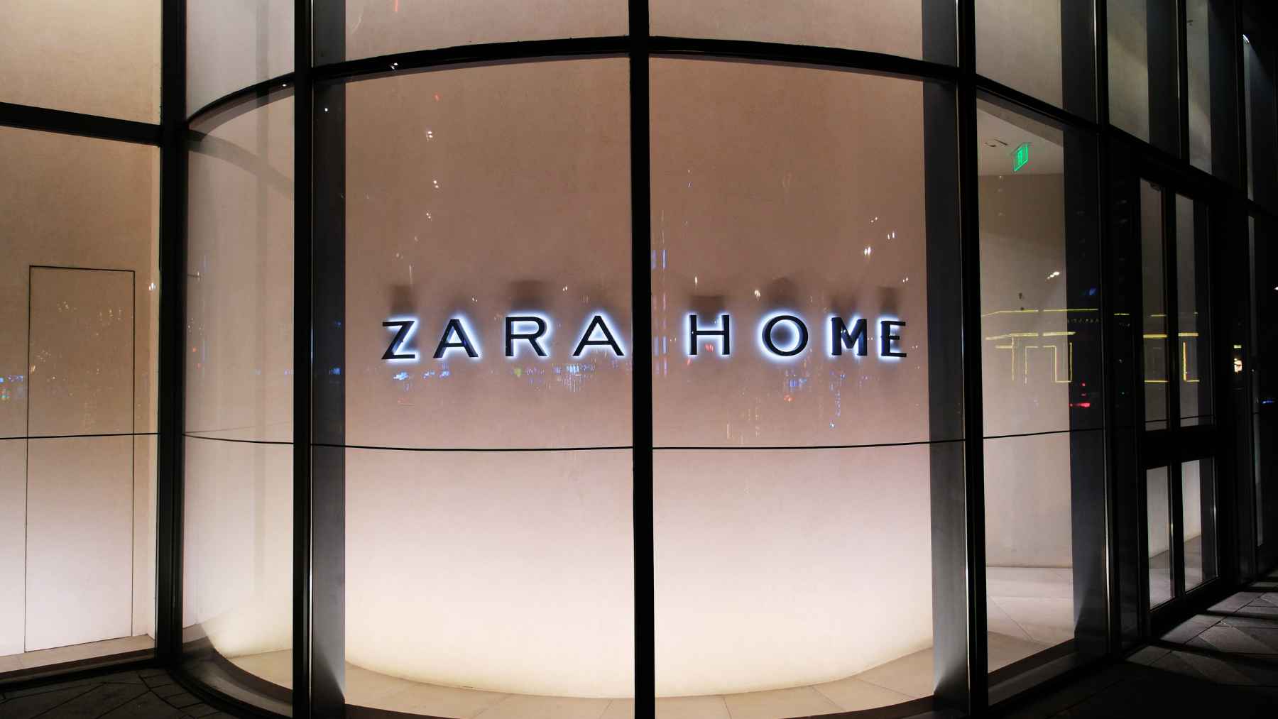 Zara Home lampara mesa cubo