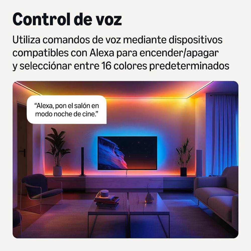 Amazon Basics - Tira de luz LED inteligente de 5 m