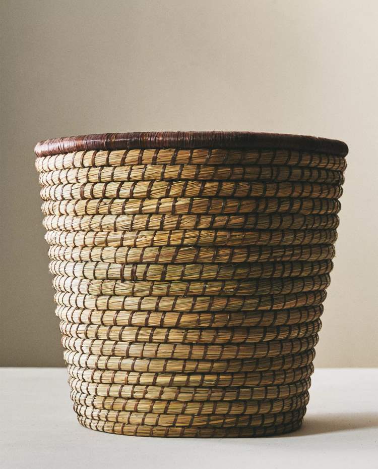 CESTA REDONDA TRENZADA DE ZARA HOME