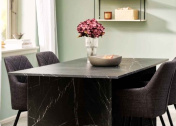 JYSK mesa comedor efecto marmol