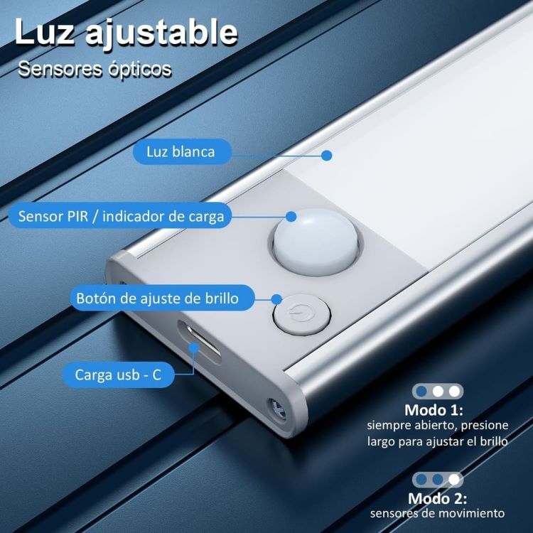 Luz LED Sensor Movimiento Cocina de Amazon