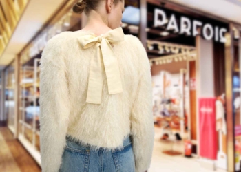 Parfois jersey efecto pelo con lazo