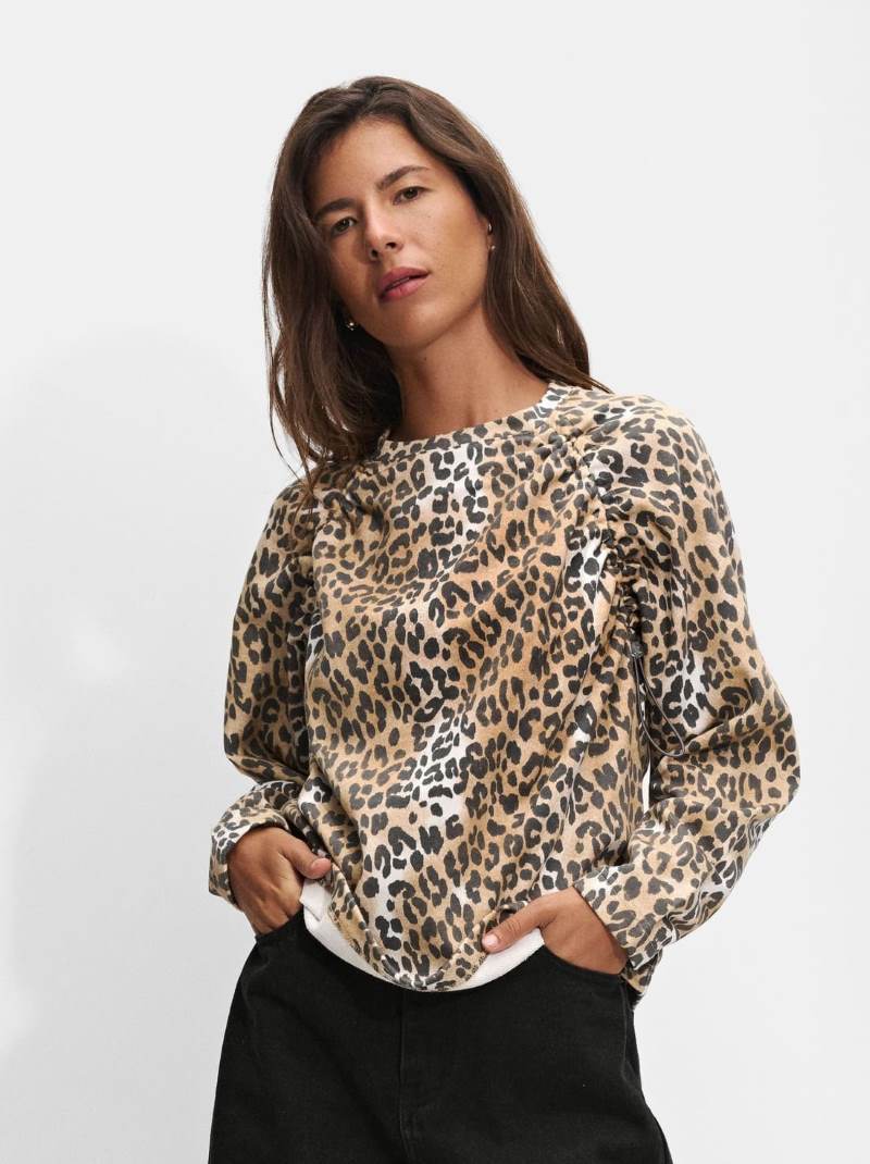 Sudadera con estampado leopardo