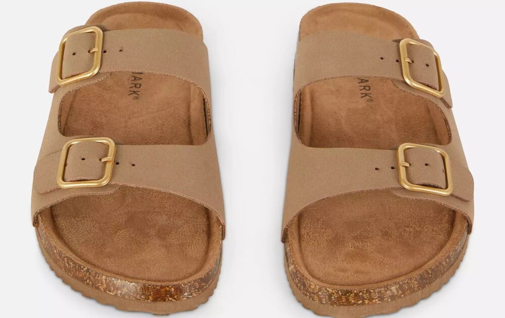 Sandalias doble tira y plantilla de corcho