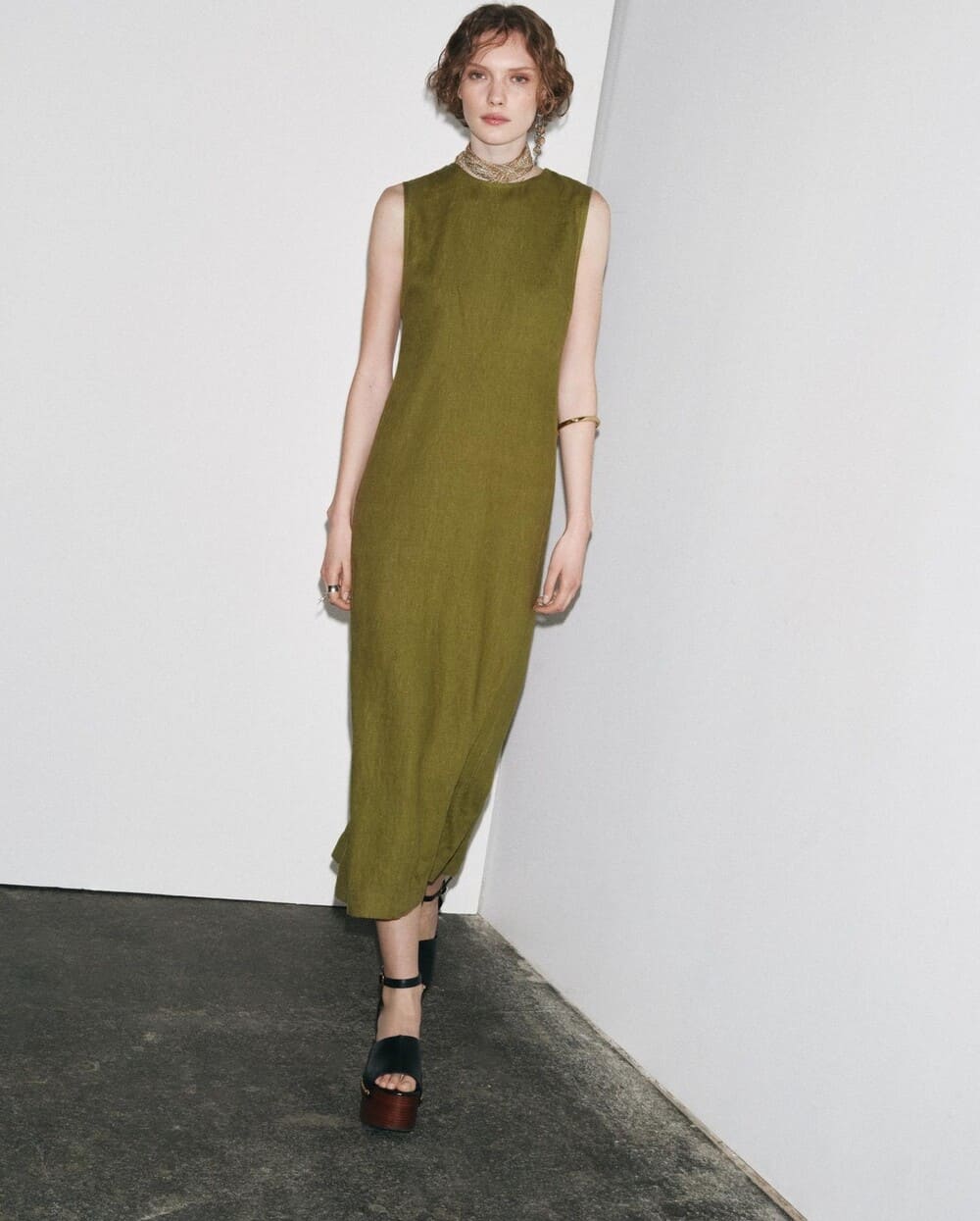 VESTIDO MIDI LINO 100 ZW COLLECTION