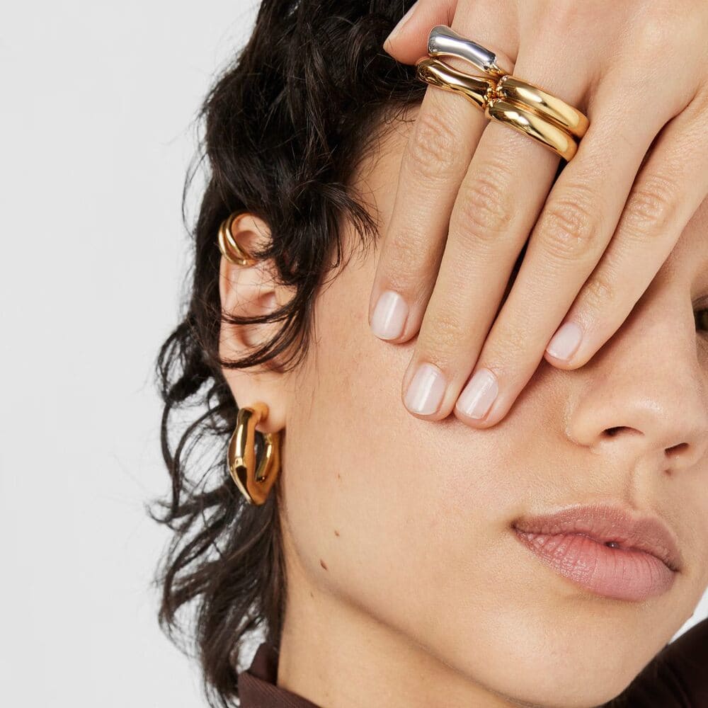 Anillo abierto con baño de oro 18 kt de TOUS