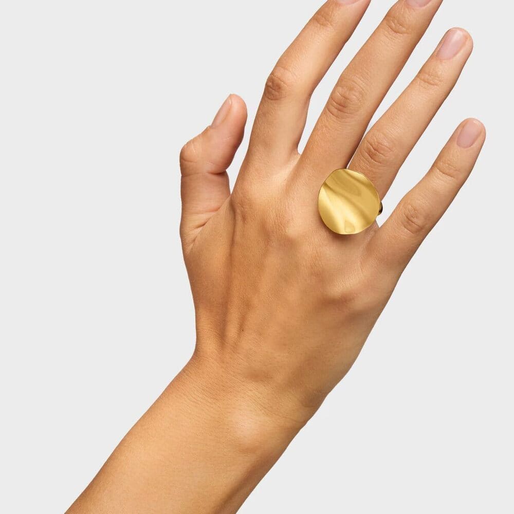 Anillo pétalo con baño de oro 18 kt de TOUS