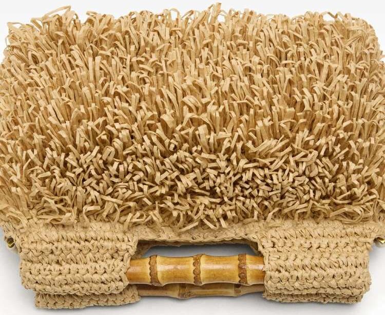 Bolso de mano con efecto rafia y bambú de Parfois