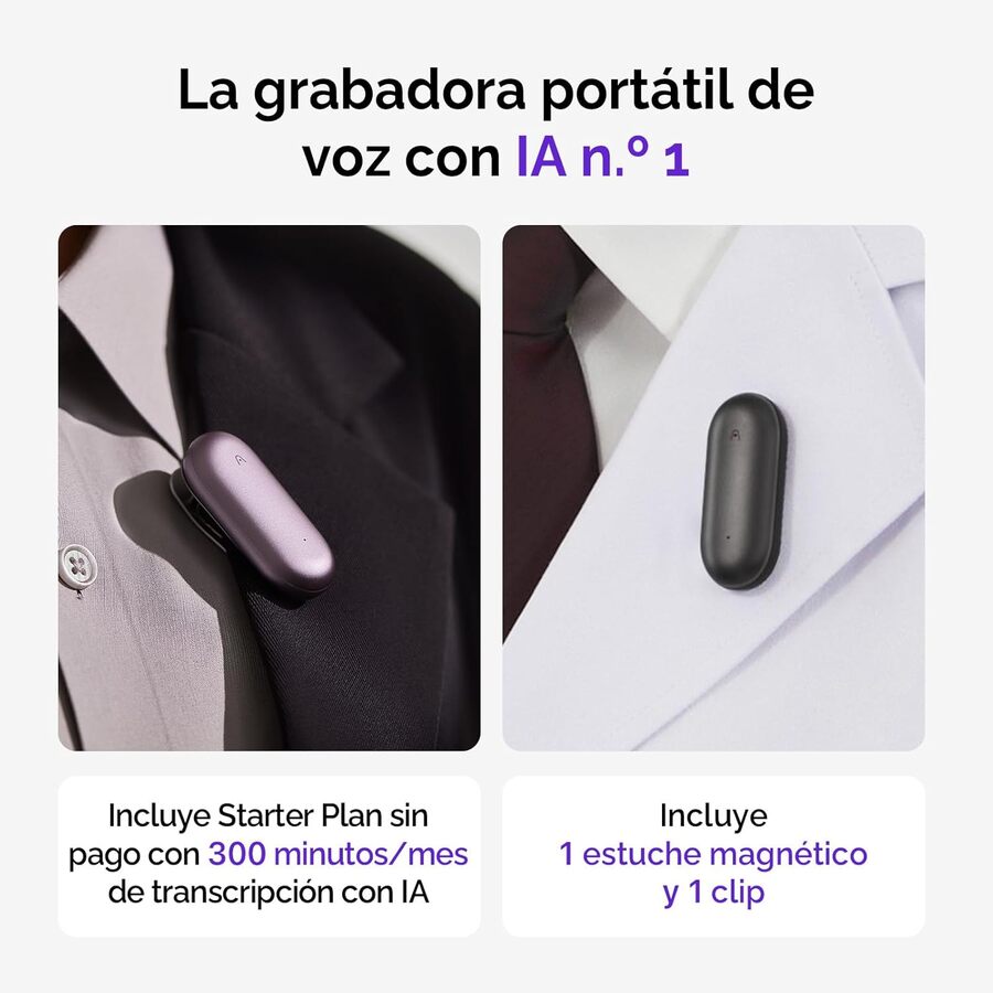 Grabadora de Voz con IA PLAUD NotePin de Amazon