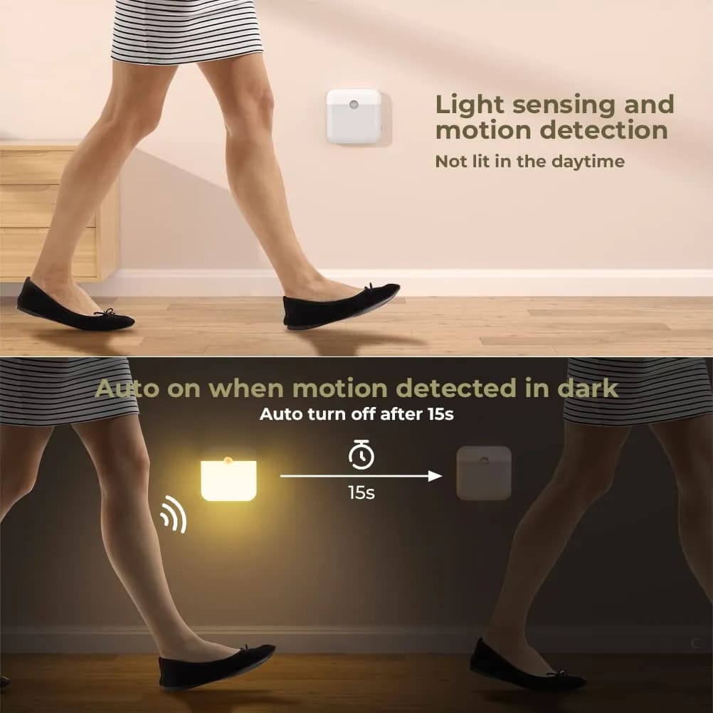 Juego de 2 luces nocturnas LED de Leroy Merlin