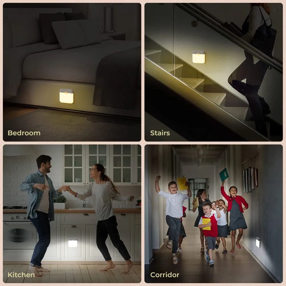 Juego de 2 luces nocturnas LED