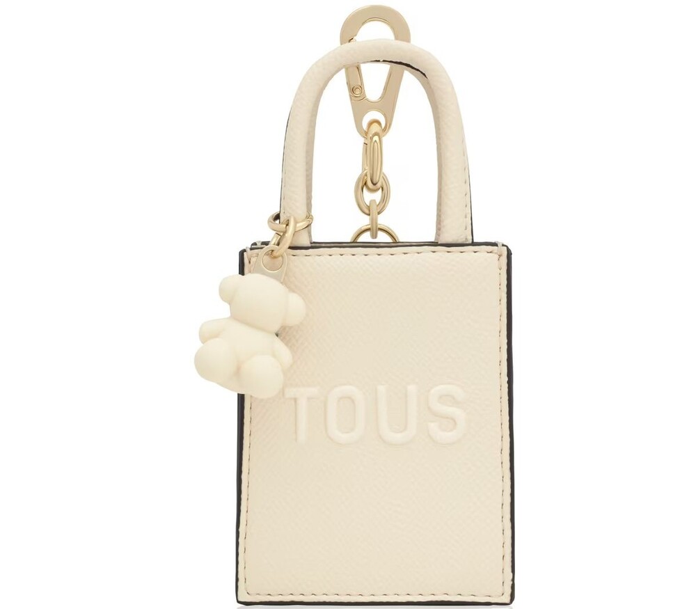 Llavero mini bolso pop beige de TOUS