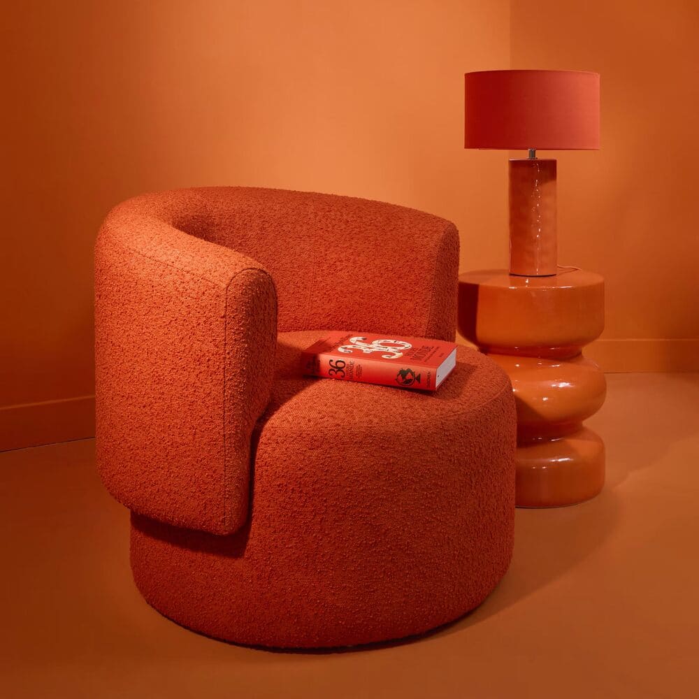 Mesa auxiliar en gres naranja Joseph de Maisons Du Monde