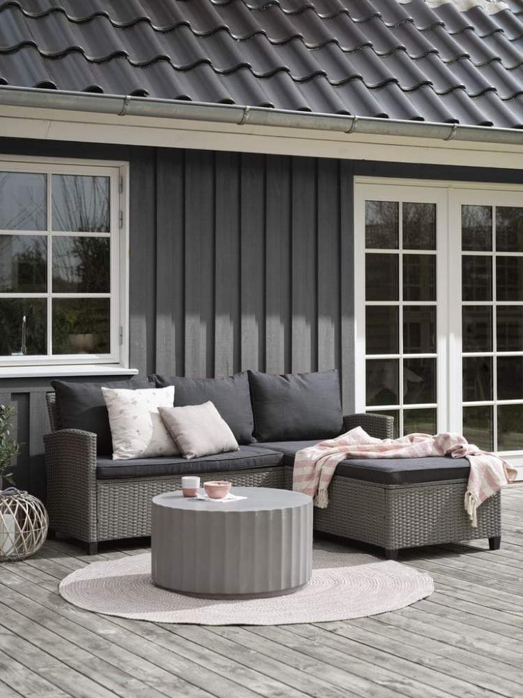 Sofá de exterior con chaise longue ONDRUP