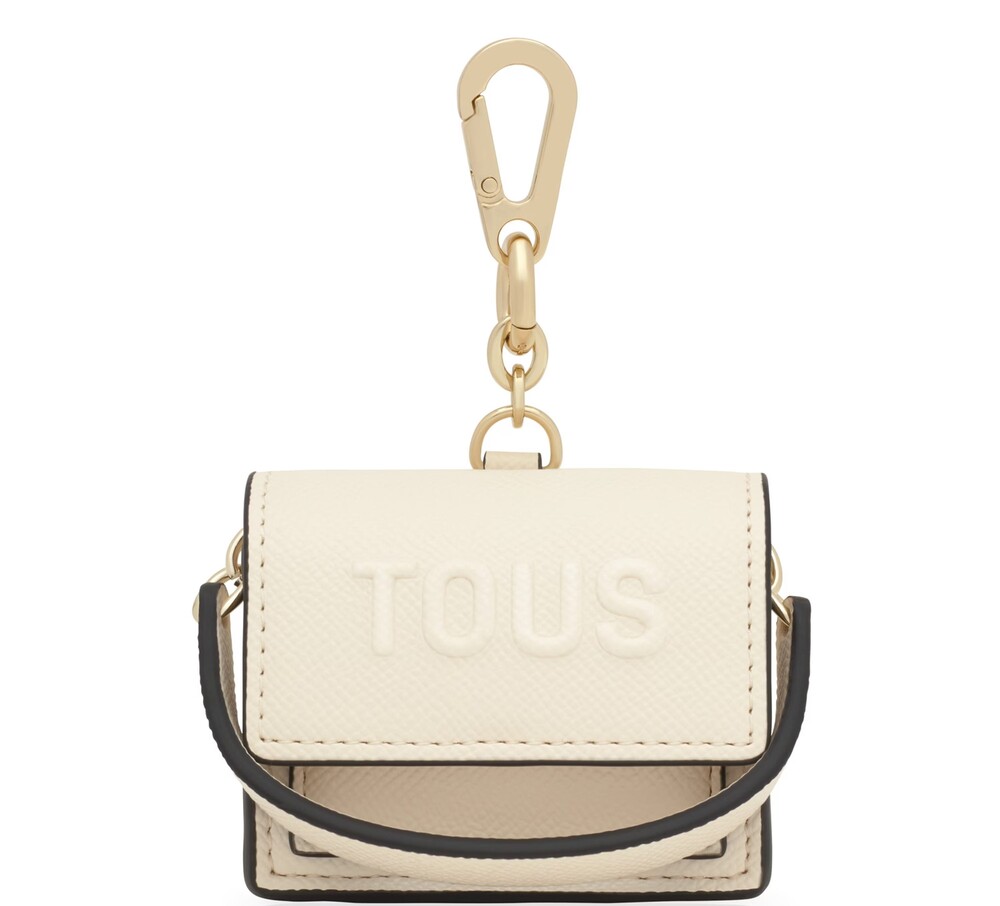 TOUS Llavero mini bandolera beige Audree