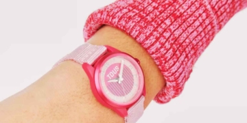 Reloj analógico rosa Vibrant Sun