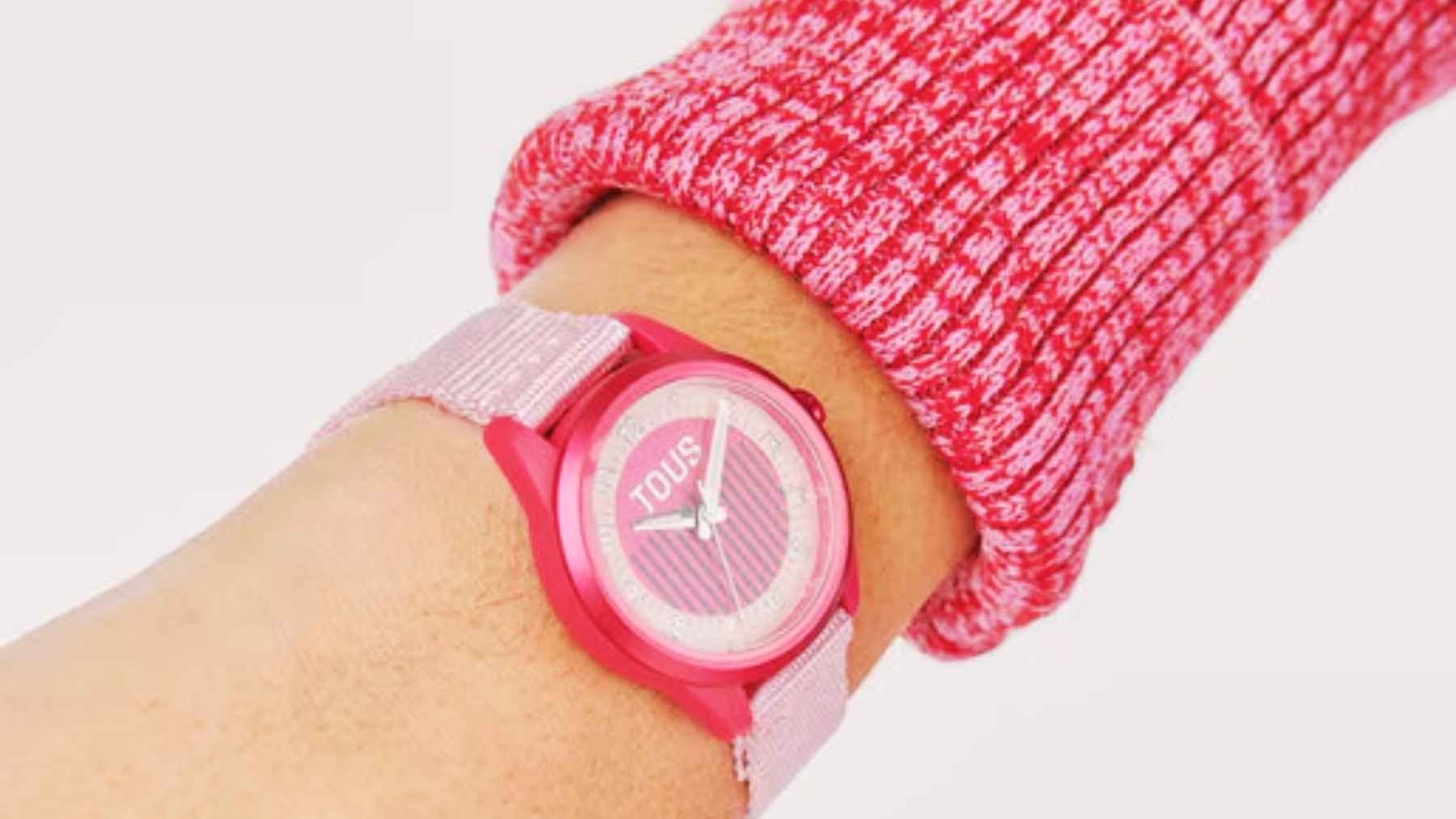 Reloj analógico rosa Vibrant Sun