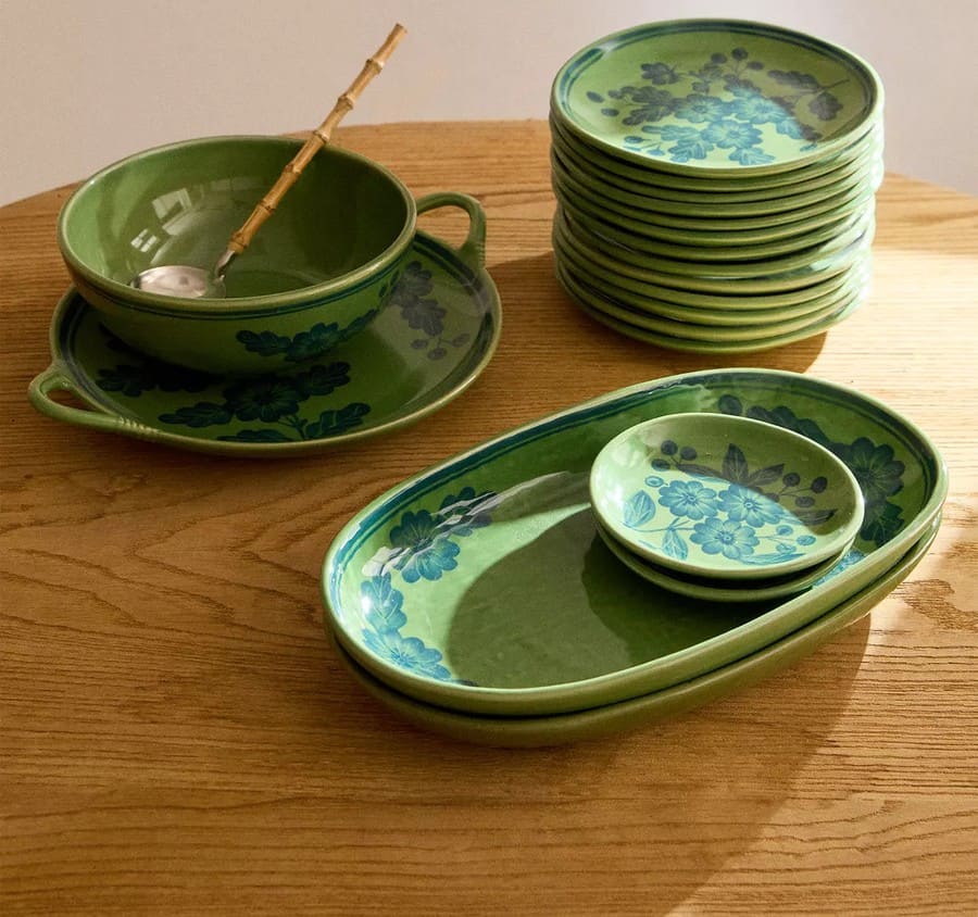 VAJILLA GRES FLORES DE ZARA HOME