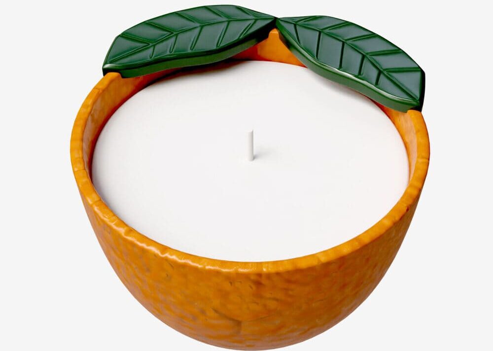 Vela aromática de cerámica en forma de fruta de Pepco
