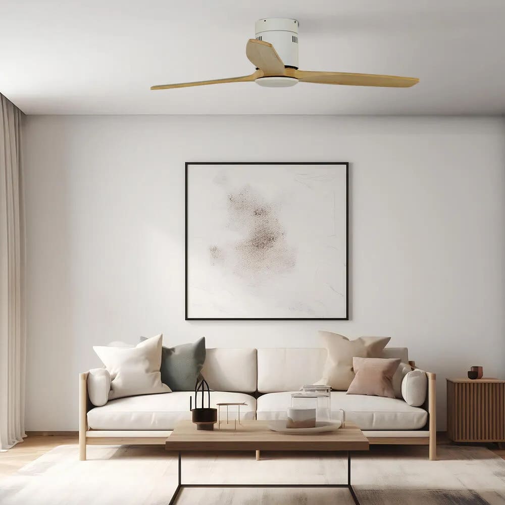 Ventilador de techo con luz silencioso DC Cristal Record Nine Evo de Leroy Merlin