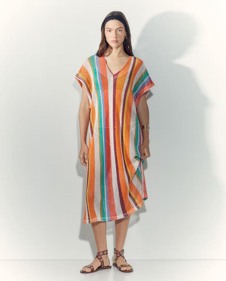 Vestido de mujer con estampado de rayas Tintoretto