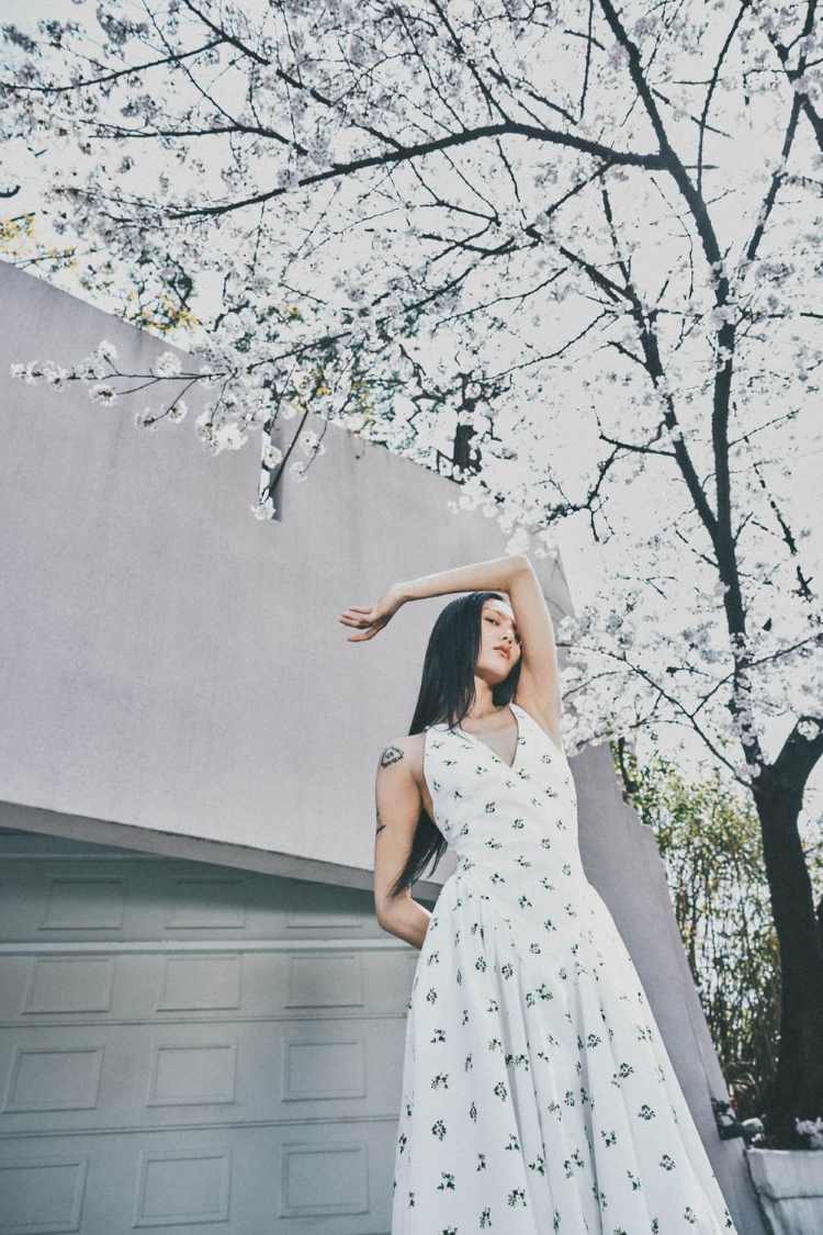 Vestido popelín estampado