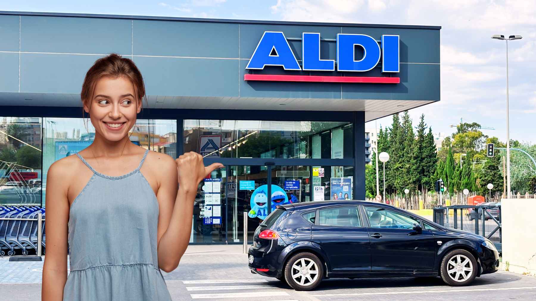 ALDI estantería con ruedas