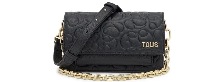 Bandolera pequeña de piel negra Audree TOUS Greta
